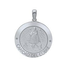 Load image into Gallery viewer, Sterling Silver Round Carídad Del Cobre Medallion (5/8 inch - 1 inch)
