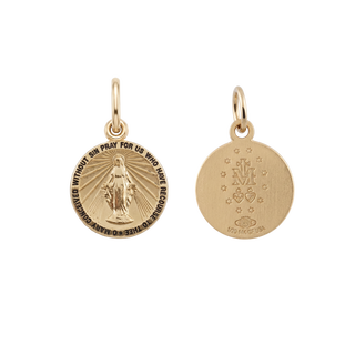 Gold-Filled Round Miraculous Medallion (1/2 inch - 1 inch)