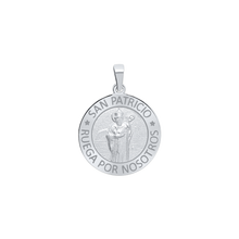 Load image into Gallery viewer, Sterling Silver Round San Patricio Medallion (5/8 inch - 3/4 inch)
