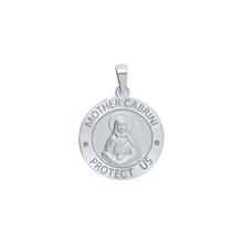 Load image into Gallery viewer, Sterling Silver Round Mother Cabrini Medallion (5/8 inch - 3/4 inch)
