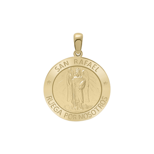 14K Gold Round San Rafael Medallion (3/4 inch)