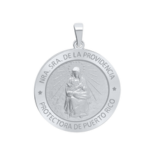 Load image into Gallery viewer, Sterling Silver Round Nuestra Señora de la Providencia Medallion (5/8 inch - 1 inch)
