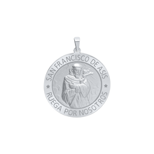 Load image into Gallery viewer, Sterling Silver Round San Francisco de Asís Medallion (1 inch)
