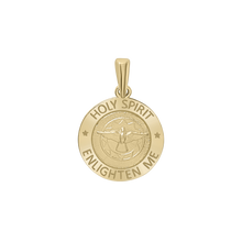 Load image into Gallery viewer, 14K Gold Round Holy Spirit Medallion (5/8 inch - 1 inch)
