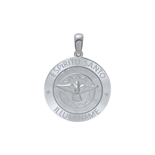 Load image into Gallery viewer, Sterling Silver Round Espíritu Santo Medallion (5/8 inch - 1 inch)
