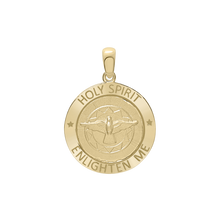 Load image into Gallery viewer, 14K Gold Round Holy Spirit Medallion (5/8 inch - 1 inch)

