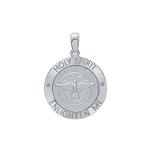 Load image into Gallery viewer, Sterling Silver Round Holy Spirit Medallion (5/8 inch - 1 inch)
