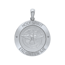 Load image into Gallery viewer, Sterling Silver Round Holy Spirit Medallion (5/8 inch - 1 inch)
