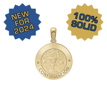 Load image into Gallery viewer, 14K Gold Round Confirmación Medallion (1/2 inch - 1 inch)
