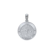 Load image into Gallery viewer, Sterling Silver Round Confirmación Medallion (5/8 inch - 3/4 inch)
