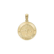 Load image into Gallery viewer, 14K Gold Round Confirmación Medallion (1/2 inch - 1 inch)
