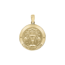 Load image into Gallery viewer, 14K Gold Round Confirmation with Chalice Medallion (1/2 inch - 1 inch)
