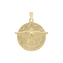 Load image into Gallery viewer, 14K Gold Round Holy Spirit with No Words Medallion (7/8 inch)

