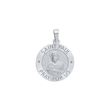 Load image into Gallery viewer, Sterling Silver Round Saint Paul Medallion (5/8 inch - 1 inch)
