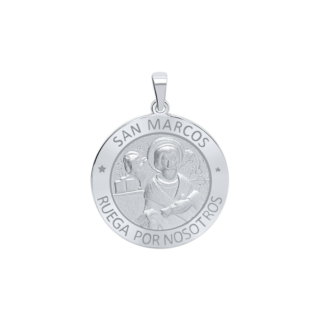 Sterling Silver Round San Marcos Medallion (3/4 inch)