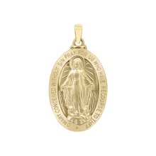 Load image into Gallery viewer, 14K Gold 3D Oval Miraculous Framed Medallion (7/8 inch - 1 3/8 inch)
