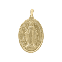 Load image into Gallery viewer, 14K Gold 3D Oval Miraculous Framed Medallion (7/8 inch - 1 3/8 inch)
