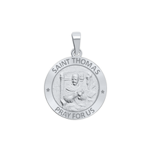 Load image into Gallery viewer, Sterling Silver Round Saint Thomas Medallion (3/4 inch)

