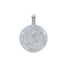 Load image into Gallery viewer, Sterling Silver Round Santo Tomás Medallion (3/4 inch)
