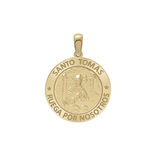 Load image into Gallery viewer, 14K Gold Round Santo Tomás Medallion (3/4 inch)
