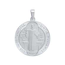Load image into Gallery viewer, Sterling Silver Round Pope Benedict Medallion (1 inch)
