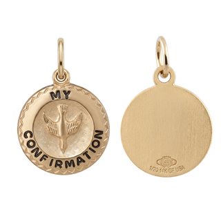 Gold-Filled Round Confirmation Medallion (3/4 inch)