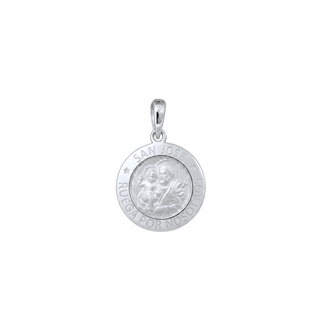 Sterling Silver Round San Jose Medallion (5/8 inch - 1 inch)