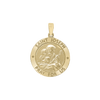 14K Gold Round Saint Joseph Medallion (3/4 inch)