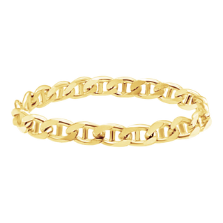 Madison Ave. Mariner Chain Ring in 14K Yellow Gold
