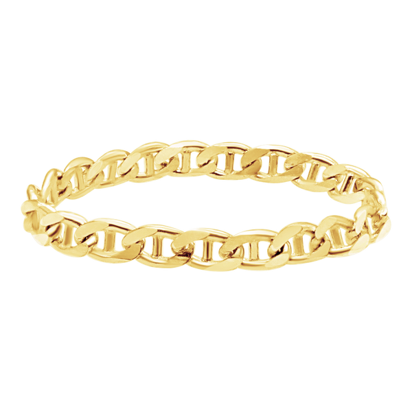 Madison Ave. Mariner Chain Ring in 14K Yellow Gold