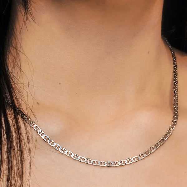 Madison Ave. Mariner Chain Necklace in Sterling Silver