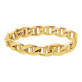 Madison Ave. Mariner Chain Ring in 14K Yellow Gold