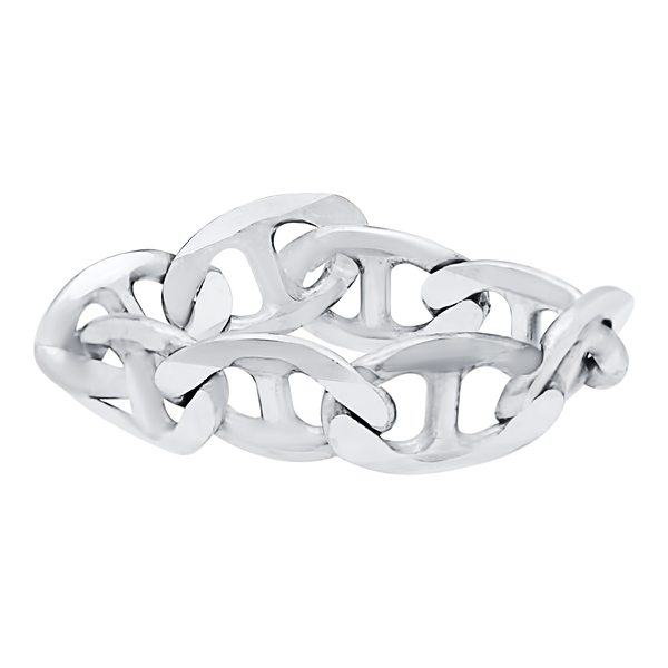 Madison Ave. Mariner Chain Ring in Sterling Silver