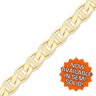 Bulk / Spooled Semi-Solid Mariner Chain in 14K Yellow Gold (3.00 mm)