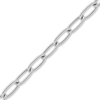 Bulk / Spooled Medium Elongated Cable Chain in Sterling Silver (1.80 mm - 5.40 mm)