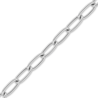 Bulk / Spooled Medium Elongated Cable Chain in Sterling Silver (1.80 mm - 5.40 mm)