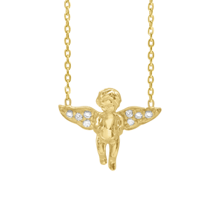 Small Angel Necklace in Sterling Silver (14 x 16 mm)