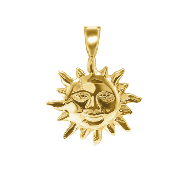 Sun with Face Charm (30 x 24mm)