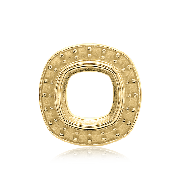 ITI NYC Cushion Halo Pendant Slider in 14K Gold (5.00 x 5.00 mm - 11.00 x 11.00 mm)
