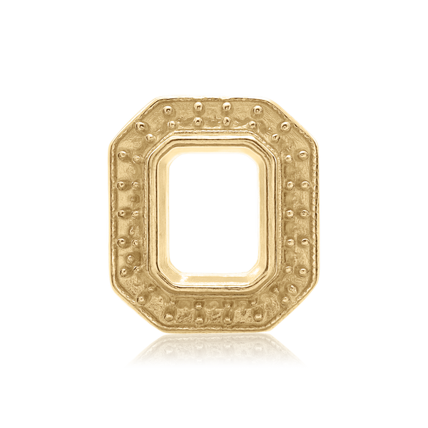 ITI NYC Emerald Halo Pendant Slider in 14K Gold (6.00 x 4.00 mm - 12.00 x 10.00 mm)