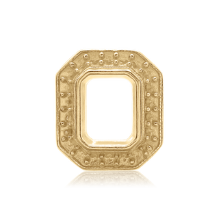 ITI NYC Emerald Halo Pendant Slider in 14K Gold (6.00 x 4.00 mm - 12.00 x 10.00 mm)