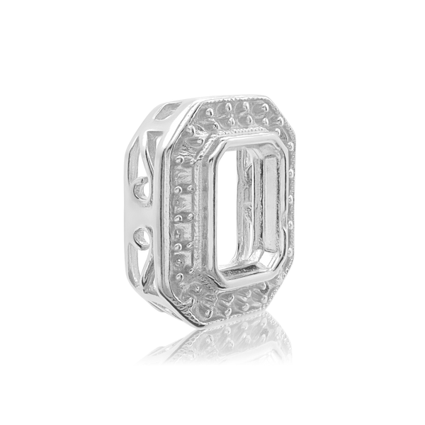 ITI NYC Emerald Halo Pendant Slider in 14K Gold (6.00 x 4.00 mm - 12.00 x 10.00 mm)