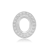 ITI NYC Oval Halo Slide Pendant in Sterling Silver (6.00 x 4.00 mm - 12.00 x 10.00 mm)