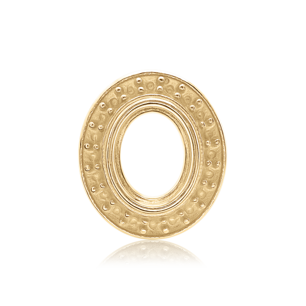 ITI NYC Oval Halo Slide Pendant in 14K Gold (6.00 x 4.00 mm - 12.00 x 10.00 mm)