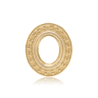 ITI NYC Oval Halo Slide Pendant in 14K Gold (6.00 x 4.00 mm - 12.00 x 10.00 mm)