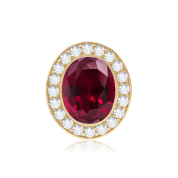 ITI NYC Oval Halo Slide Pendant in 14K Gold (6.00 x 4.00 mm - 12.00 x 10.00 mm)