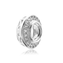 Load image into Gallery viewer, ITI NYC Round Halo Pendant Slider in Sterling Silver (4.00 mm - 12.00 mm)
