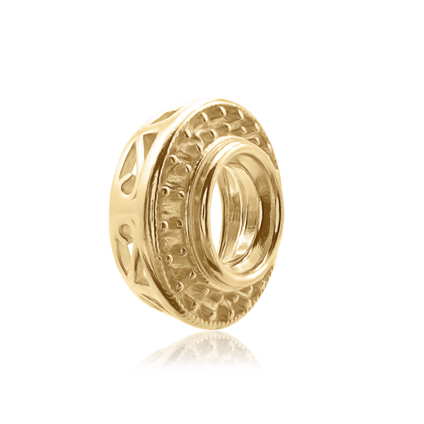 ITI NYC Round Halo Pendant Slider in 14K Gold (4.00 mm - 12.00 mm)