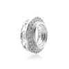 ITI NYC Round Halo Pendant Slider in Sterling Silver (4.00 mm - 12.00 mm)