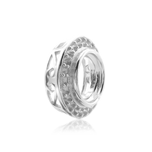 Load image into Gallery viewer, ITI NYC Round Halo Pendant Slider in Sterling Silver (4.00 mm - 12.00 mm)
